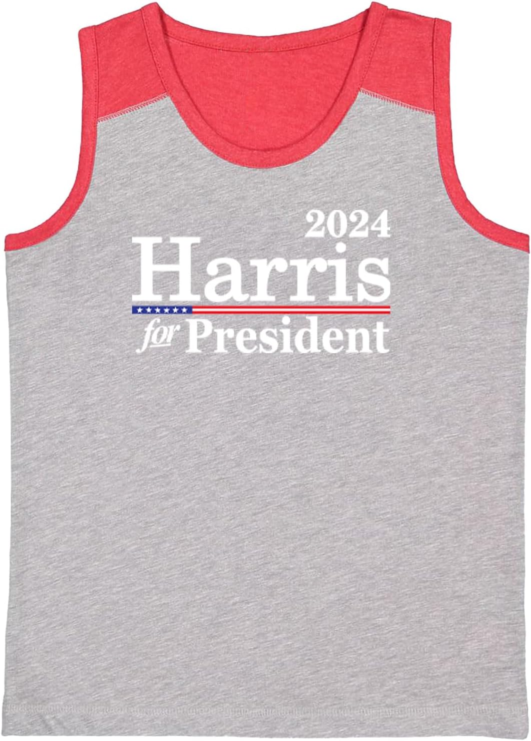 Harris for President 2024 - Vote Blue Youth Contrast Back Tank Top