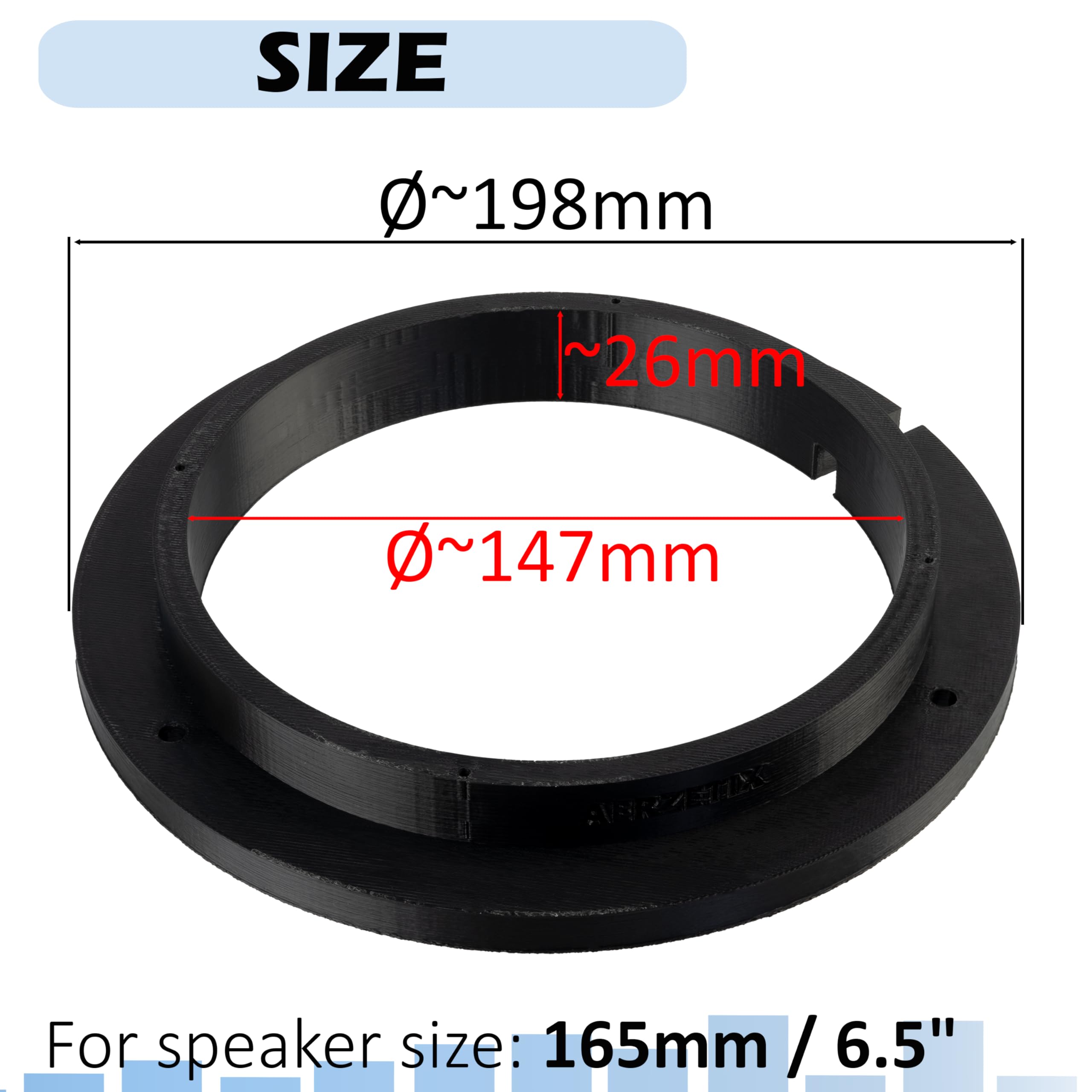 Aerzetix Set di 2 adattatori per altoparlanti Ø165 mm compatibile con Ford Mondeo Mk4 (BA7) / Mercedes A-class W169 / B-class T245