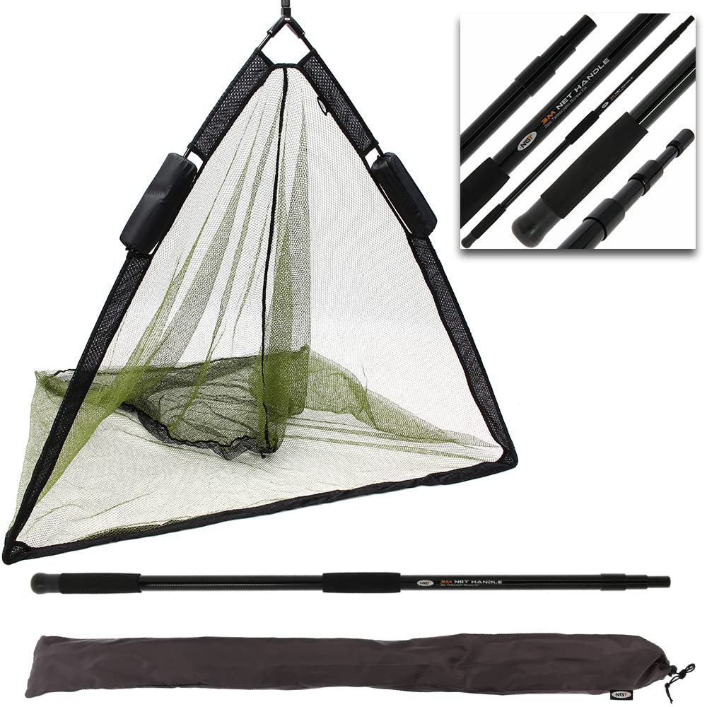 NGT Carp Coarse Pike 42" Dual Float Specimen Landing Net 3m 3pc Screw Fix Handle