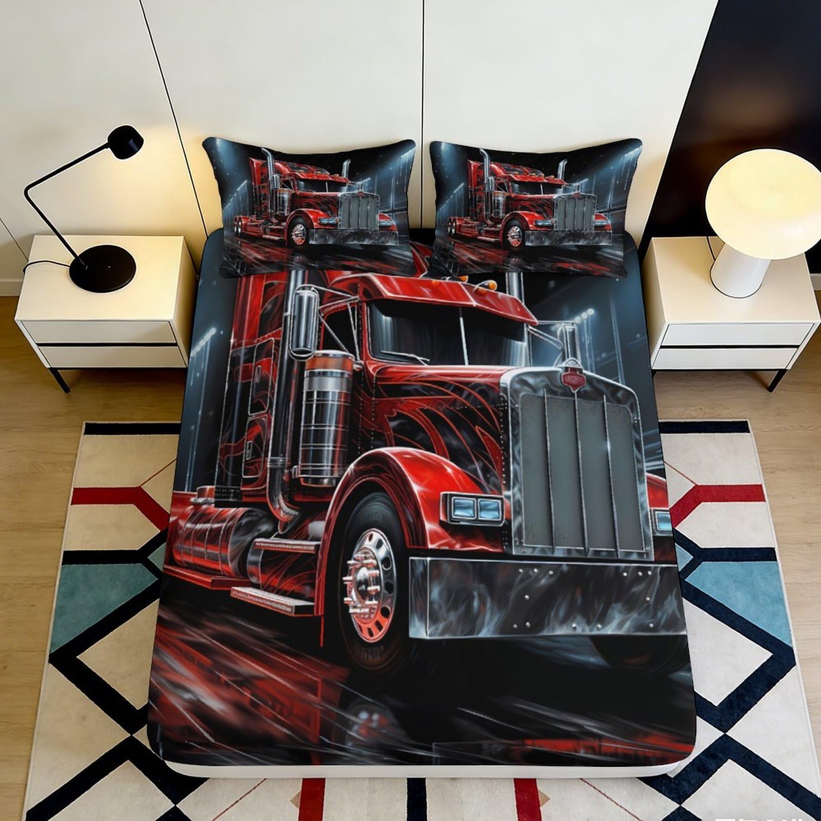 3D Printed Sushi Pattern Microfiber Fitted Sheet Non-Slip Deep Pocket Sushi Theme Mattress Fitted Cover for Bedroom Bedding 90x200x25cm