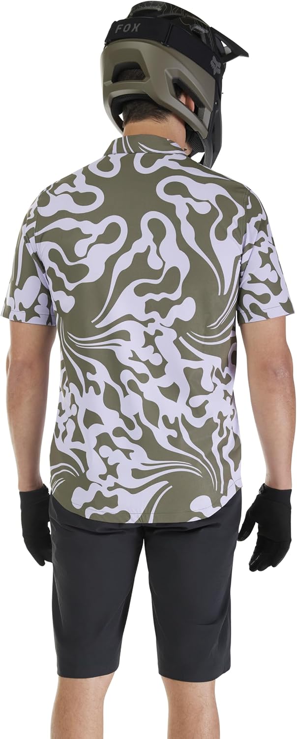 Fox Racing Camiseta masculina Ranger manga curta tecida com botão