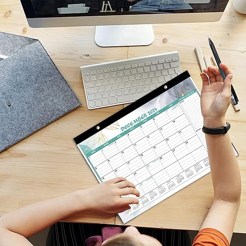 Miniatura 7 de Calendario de escritorio 2023-2024, calendario de 15 meses de octubre de 2023 a diciembre de 2024, calendario de escritorio de 17 x 12 pulgadas con