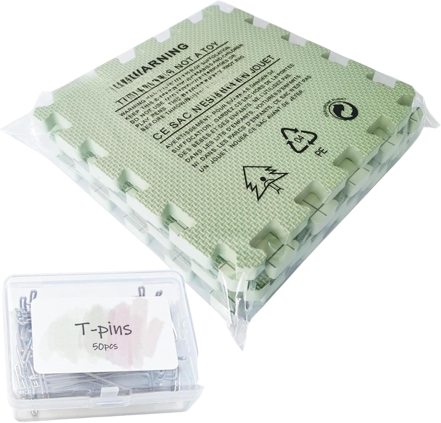 YWLUUOO 4/9 Pcs Knitting Blocking Mats with T-Pins Crochet Blocking Board Thick Grids Board for Crocheting Needleworks Knitting