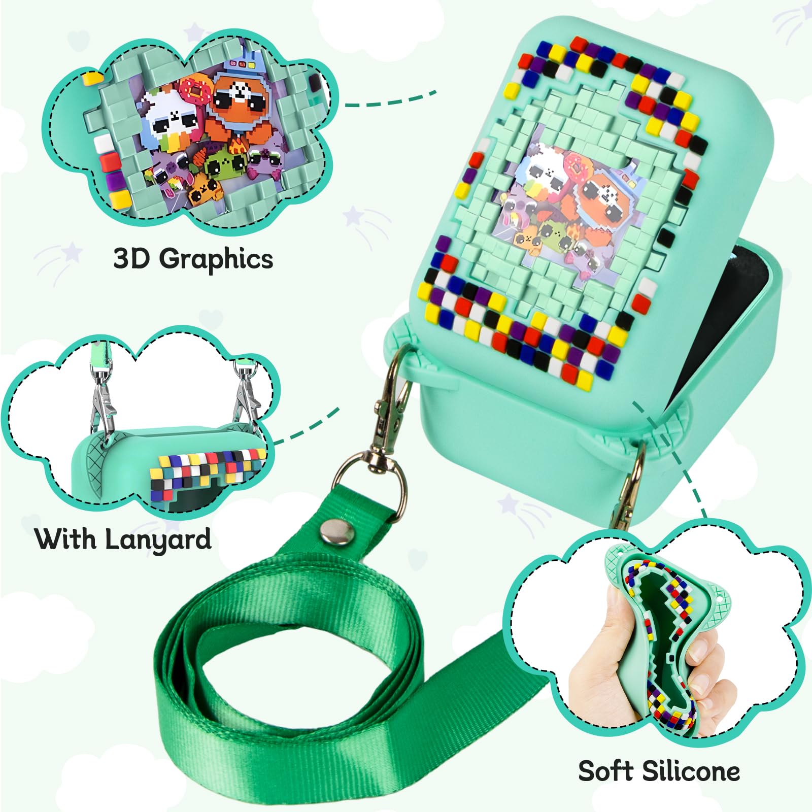 Coque De Protection En Silicone Pour Bitzee Magicals - Jouet Interactif - Accessoire électronique Pour Animaux Domestiques - Rose