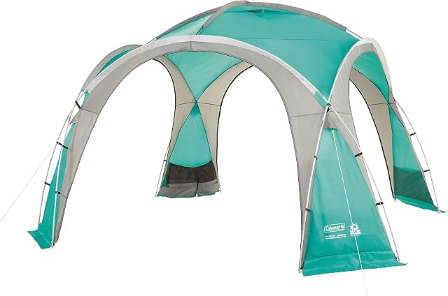 Coleman Gazebo Event Dome Shelter, L - 3,65M x 3,65M for Festivals, Garden and Camping, Sturdy Steel Poles Construction, Large Event Tent, Shelter with Sun Protection SPF 50+, L