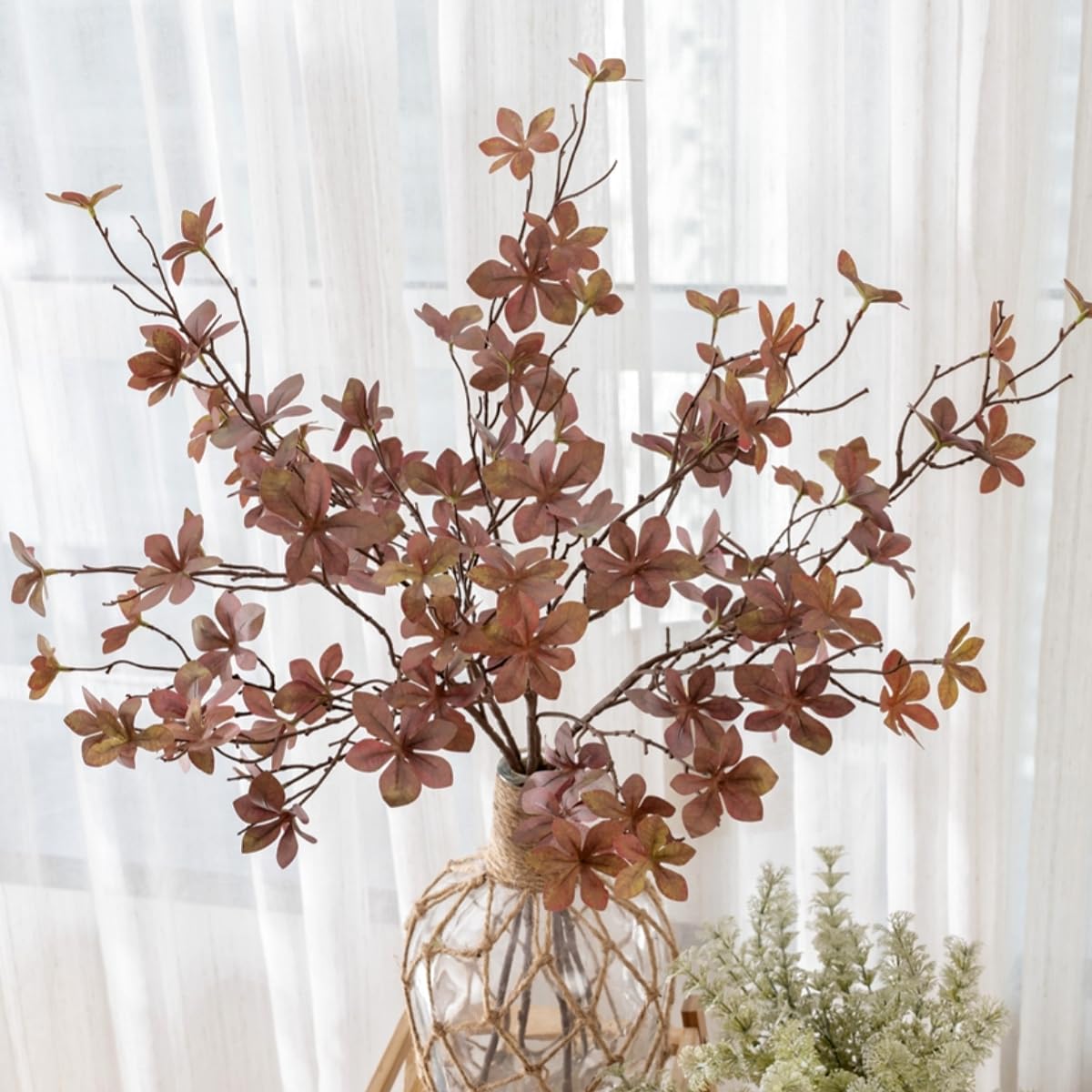 Tiges Articielles de Décoration d'Automne Faux Ficus pour Jardin et Maison