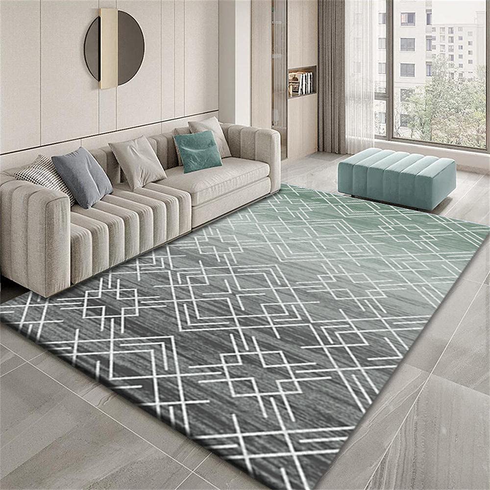 Tapis de cuisine antidérapant gris et blanc 80x160cm lavable pour sol moderne