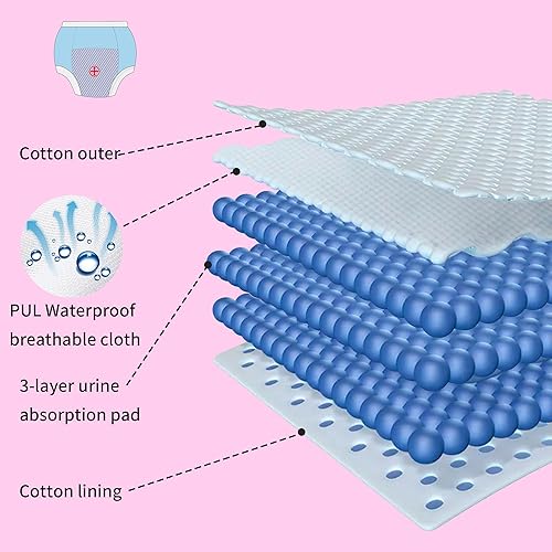 Miniatura 5 de BIG ELEPHANT Ropa interior de entrenamiento para niñas pequeñas, pantalones de entrenamiento de algodón, suaves y absorbentes, 12 meses a 5 años