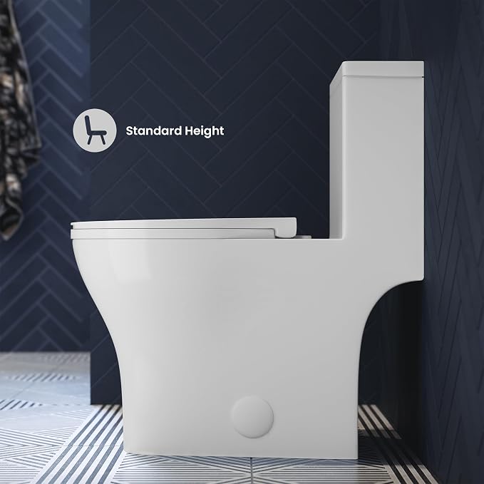 Inodoro Swiss Madison Sublime III una pieza dual flush blanco miniatura 8