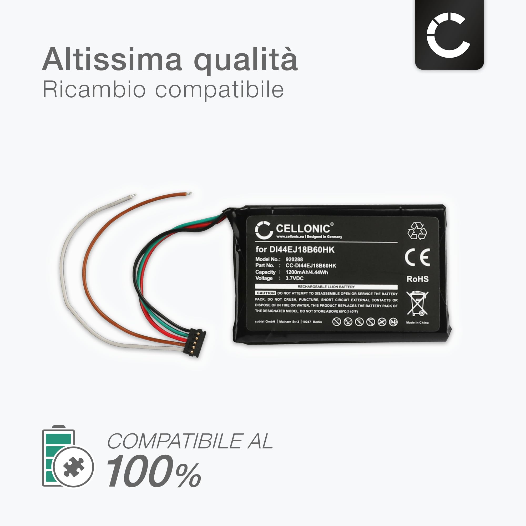 CELLONIC® Bateria 361-00035-06, 361-00035-15 1200mAh do Garmin Edge 1000 (010-01161-00) / Edge Explore 1000 System nawigacji GPS, wymienny akumulator