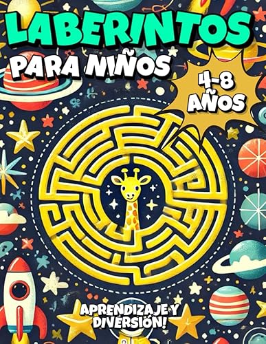 Libro del laberinto para Niños de 4-8 años: Libro de laberintos y rompecabezas para niños 4, 5, 6, 7, 8 años