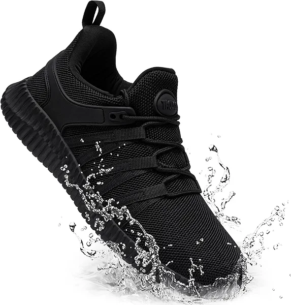 Taquco Slip On Sneakers Women Non Slip Work Shoes Water Resistant Comfortable Black Slip Resistant Breathable Lightweight Walking Shoe Zapatos Antideslizantes para Mujer, Black