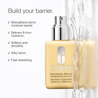 Clinique Dramatically Different Moisturizing Lotion+ | Hydrating Face Moisturizer With Glycerin and Urea | Strengthens Skin Barrier | Step 3 in 3-Step Skin Care Routine