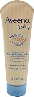Aveeno Baby Daily Moisture Lotion, Fragrance Free, 8-Ounce Tubes (Pack of 6)
