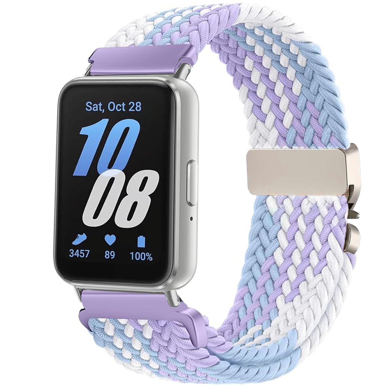 VELULYX Nylon trenzado correa compatible con Samsung Galaxy Fit 3, correa elástica para Samsung Galaxy Fit 3 SM-R390 Herren Damen