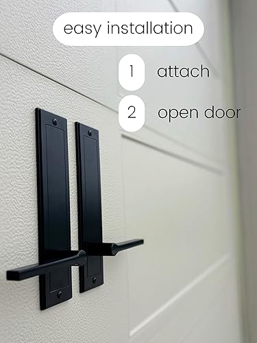 Miniatura 3 de Detalles decorativos para puerta de garaje de metal y buen aspecto  Hermoso diseño y magnético  Colección Allure  Color negro (solo juego de asas,