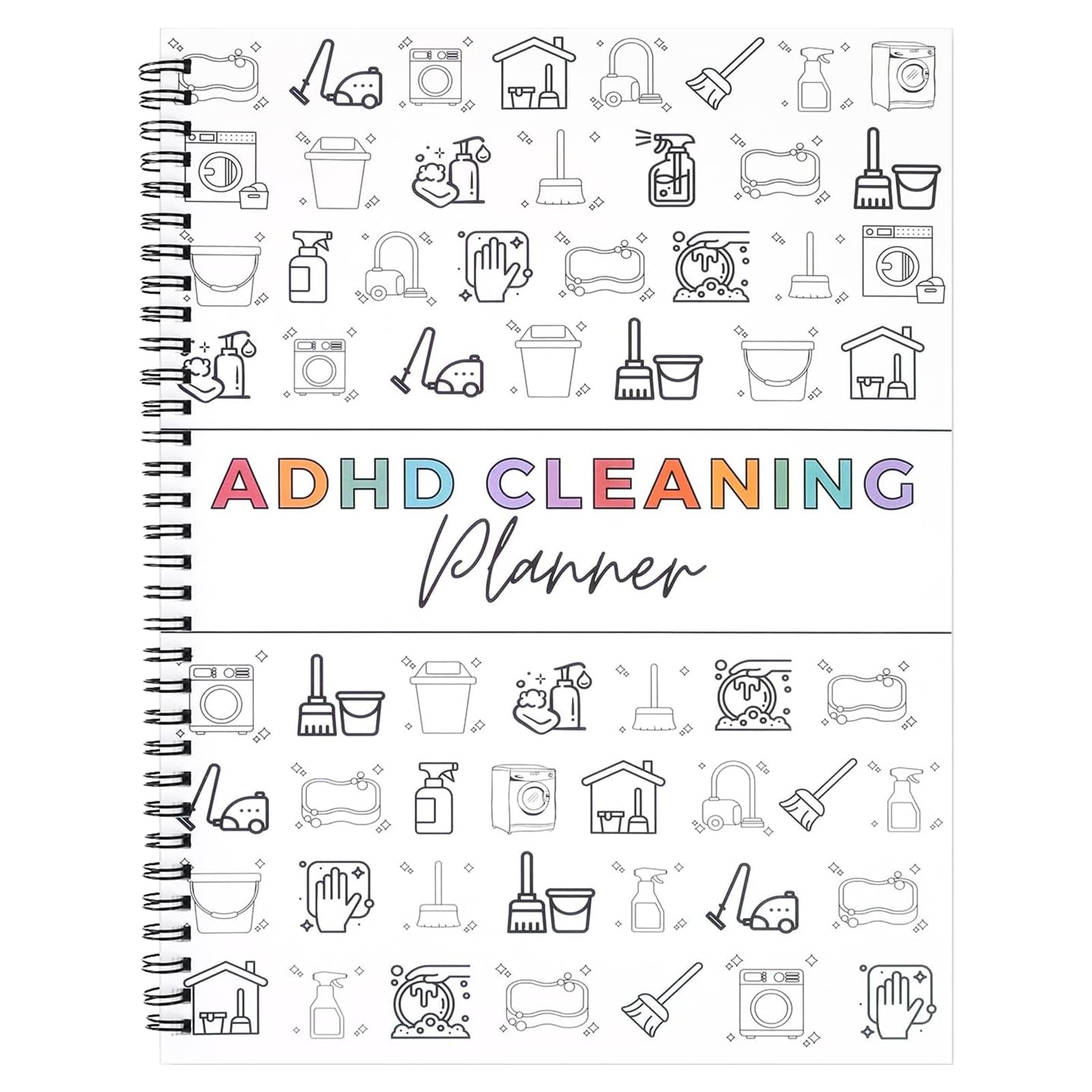 ADHD Daily, Weekly And Monthly Home Cleaning Planner Book For Adults