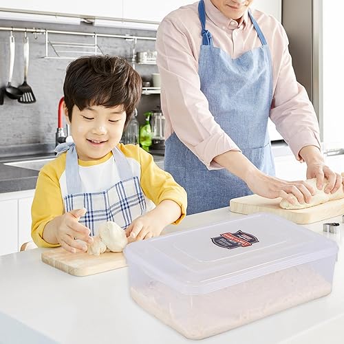 Miniatura 6 de Sadstory 11 Quart Clear Storage Boxes with Lid, Plastic Proofing Dough Box Containers 2 Packs
