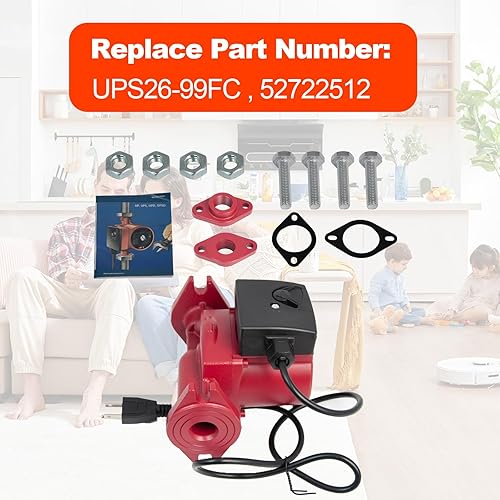 Miniatura 6 de UPS26-99FC 52722512 Bomba de circulación de agua 16HP - Compatible con radiante, hidrónico, calefacción de bobina de ventilador y sistemas solares
