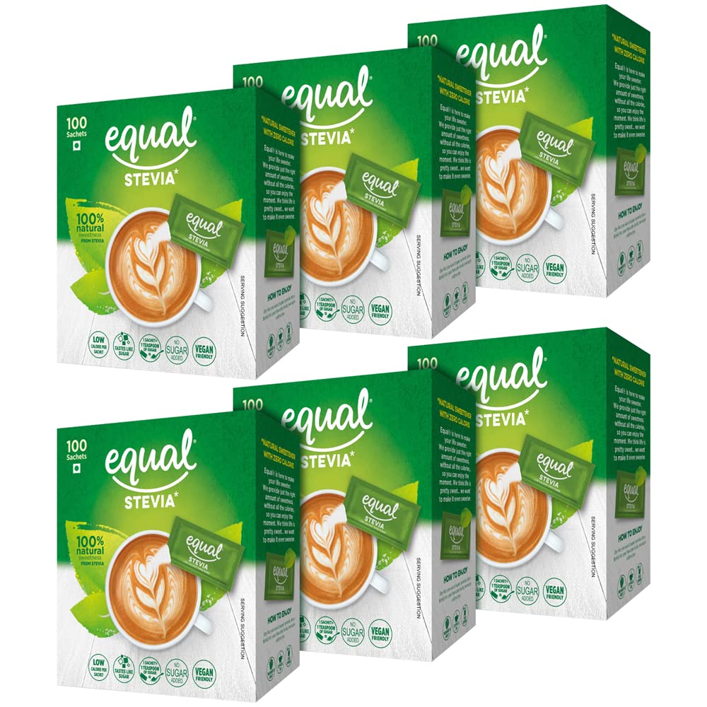 See full amazon price history chart for Equal Stevia Natural Sweetener, Sugar Free, 100 Sachet, Pack of 6 Equal Stevia Natural Sweetener, Sugar Free, 100 Sachet, Pack of 6 (B08NPYMCVJ) Amazon Price History, Amazon Price Tracker