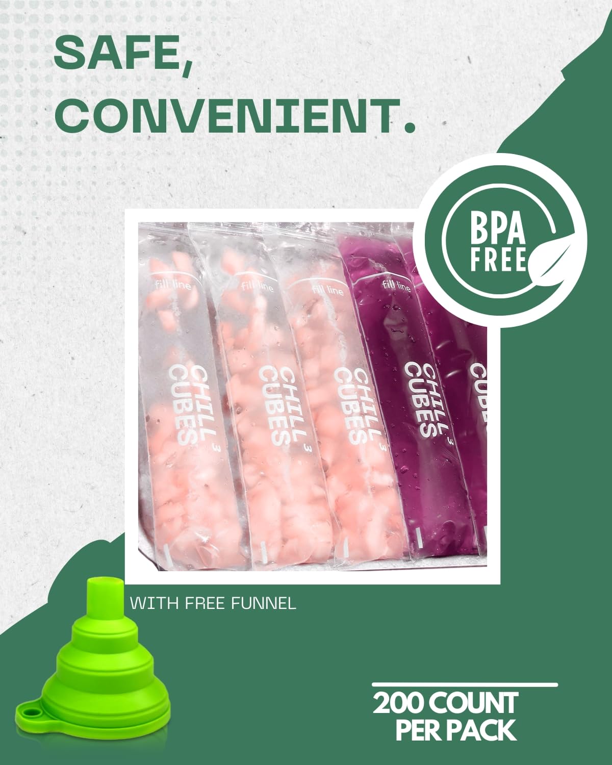200 bolsas desechables para moldes de paletas – Fácil de llenar y sellar con cremallera, bolsas de paletas para dulces congelados, fiestas y más – sin BPA
