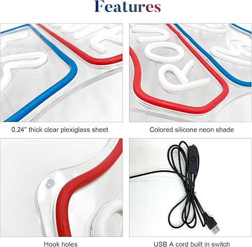 Miniatura 3 de Letrero de neón LED para decoración de pared, letreros de neón para bar, fiesta, garaje, dormitorio, sala de juegos, arte de pared de neón para RUTA