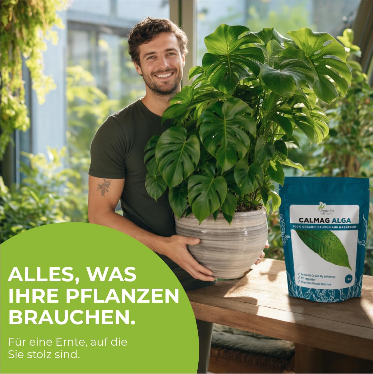 CalMag alga – Natürlicher Bodenverbesserer mit Kalzium und Magnesium, reguliert pH-Wert, stärkt Pflanzen und erhöht Erträge, geeignet für Bio-Landbau