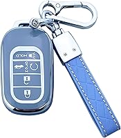 Vista 10 de Funda para llavero compatible con Honda Civic Accord CR-V HR-V Pilot 2022 2023, llavero de TPU suave de protección completa, carcasa bonita (blanco)