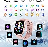 Vista 5 de Smart Watch for Men Women Compatible with IOS Android Phone, 1.83" Full Touchscreen IP68 Waterproof Smart Watches,Fitness Tracker with Make/Recive