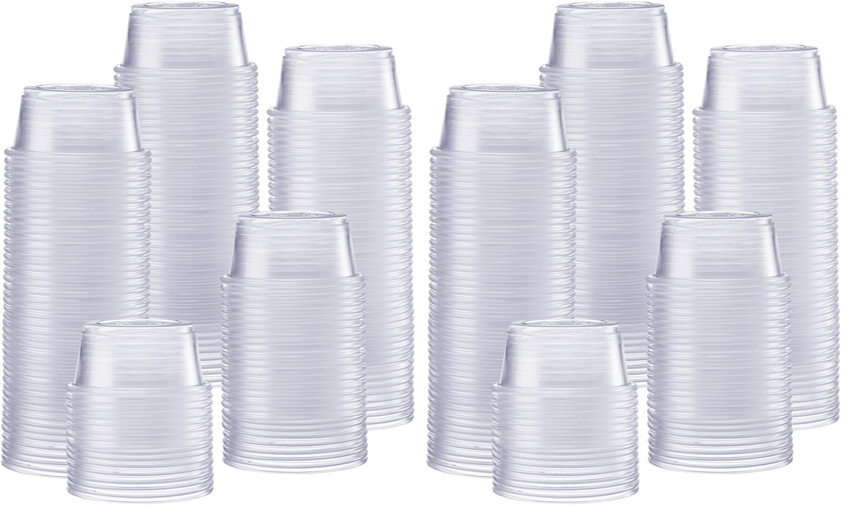 GUSTO [2 oz. - 250 Count Clear Disposable Plastic Portion Cups (No Lids), For Souffle, Sauce, Jello Shots, Salad Dressing, and For Portion Control- Formerly Comfy Package (Pack of 2)