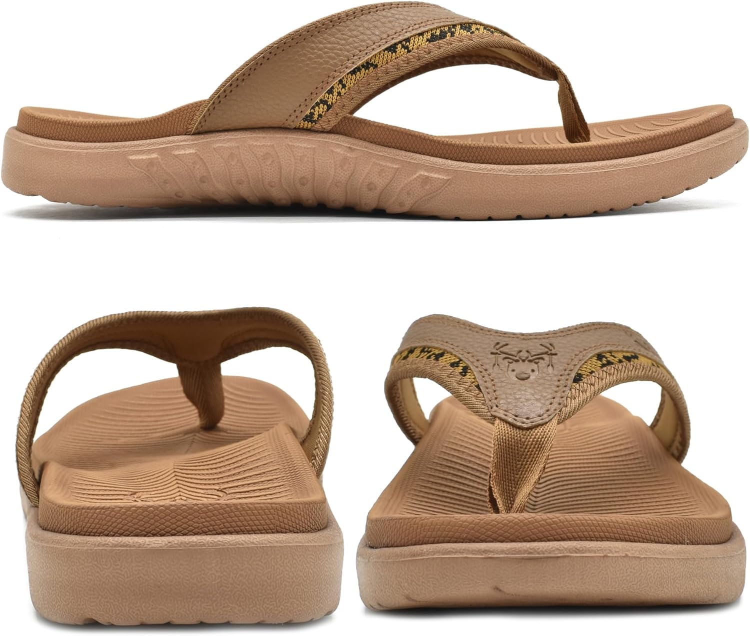 KuaiLu Mens Sport Flip Flops Comfort Orthotic Thong Sandals with Plantar Fasciitis Arch Support Outdoor Summer Beach Size 7~15 - Image 7