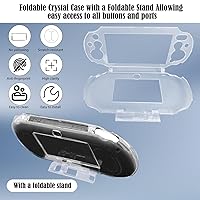 Vista 3 de JDGPOKOO 10 in 1 Accessories Kit for PS Vita 2000, Carrying Case for PSV 2000, Protective Case, Front and Back Screen Protectors, and 6Pcs Thumb