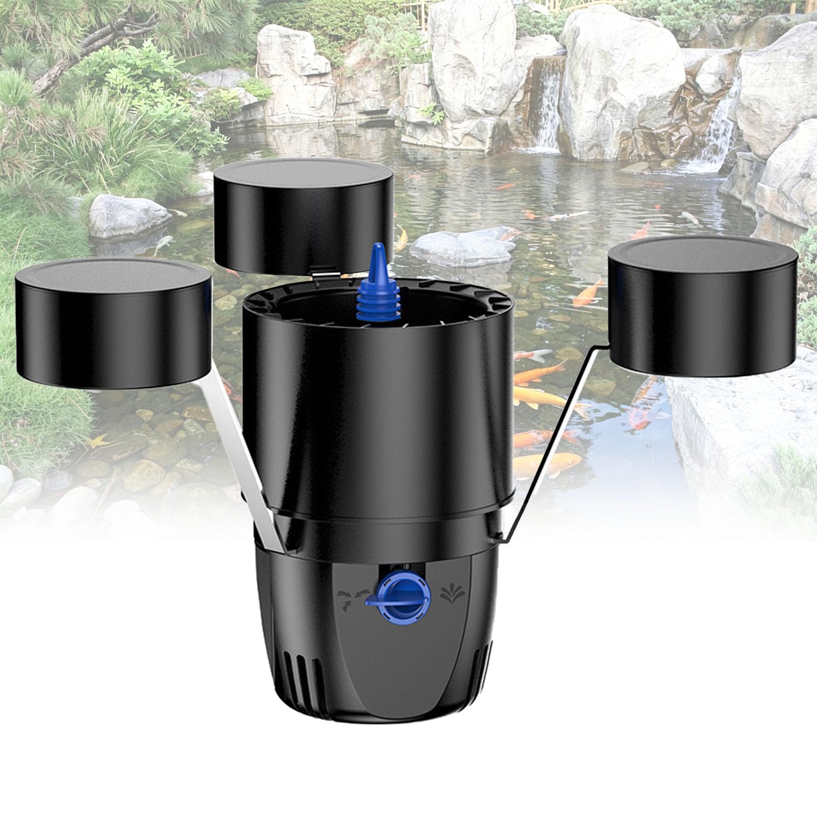 45w Schwimmender Teichskimmer, 2-in-1 Pool-oberflächenreiniger-extraktor