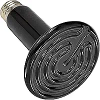 KAJIA Lâmpada de calor de 100 W 220 V, lâmpada de calor infravermelho impermeável de cerâmica E27 Lâmpada de aquecimento de cerâmica com suporte de lâmpada para anfíbio réptil