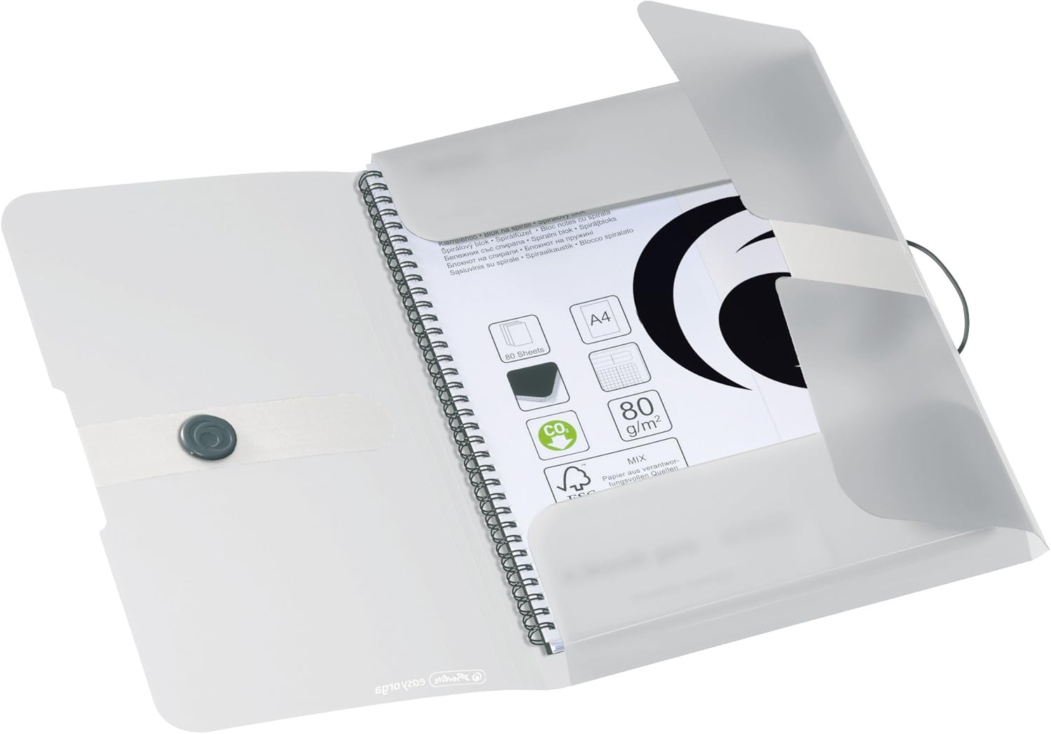 Herlitz Easy Orga to Go A4 PP Wallet Folder - Transparent (Pack of 3)