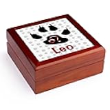 3dRose Leo Paw Print Zodiac Dogs, Jewelry Box jb-40721-1