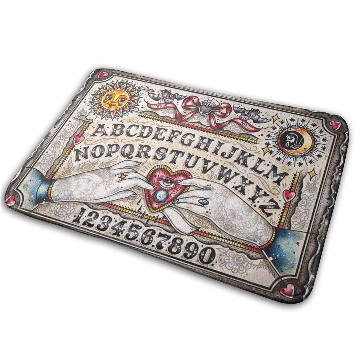 Welcome Door Mats Non Slip Doormat Witch Devil Ouija Board Sun And Moon Outdoor Indoor Doormats Floor Mat Home Carpets Rug For Entrance Front Door Kitchen Bedroom Garden Bathroom 15.7 X 23.6 InchMei T