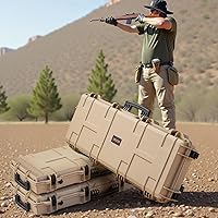 Vista 78 de VEVOR Rifle Case, Rifle Hard Case with 4 Layers Fully-protective Foams, Lockable Hard Gun Case with Wheels, IP67 Waterproof & Crushproof, for Rifles