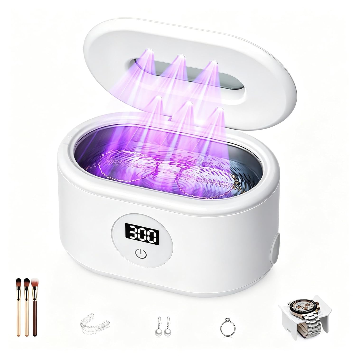 Miorcols Ultrasonic Jewelry Cleaner, Ultrasonic Cleaner Machine 48KHz, 20Oz