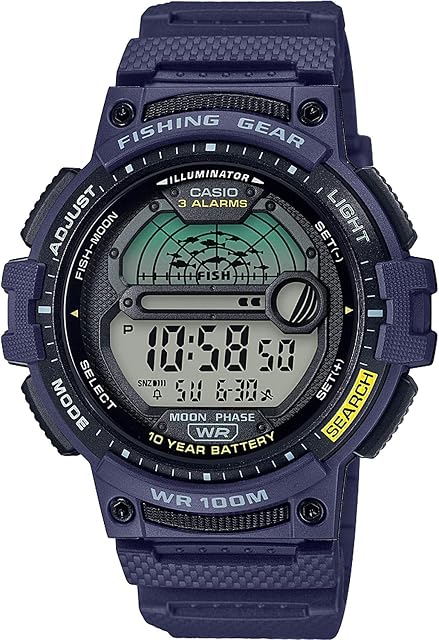 Casio Men's Fishing Timer Quartz Watch with Resin Strap