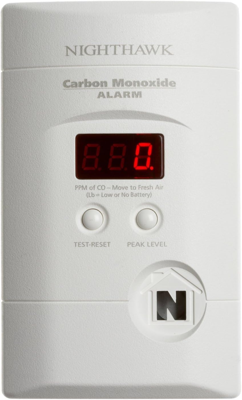 Kidde 4 Pack KN-Copp-3 Nighthawk Plug-in Carbon Monoxide Alarm with Battery Backup and Digital Display, White