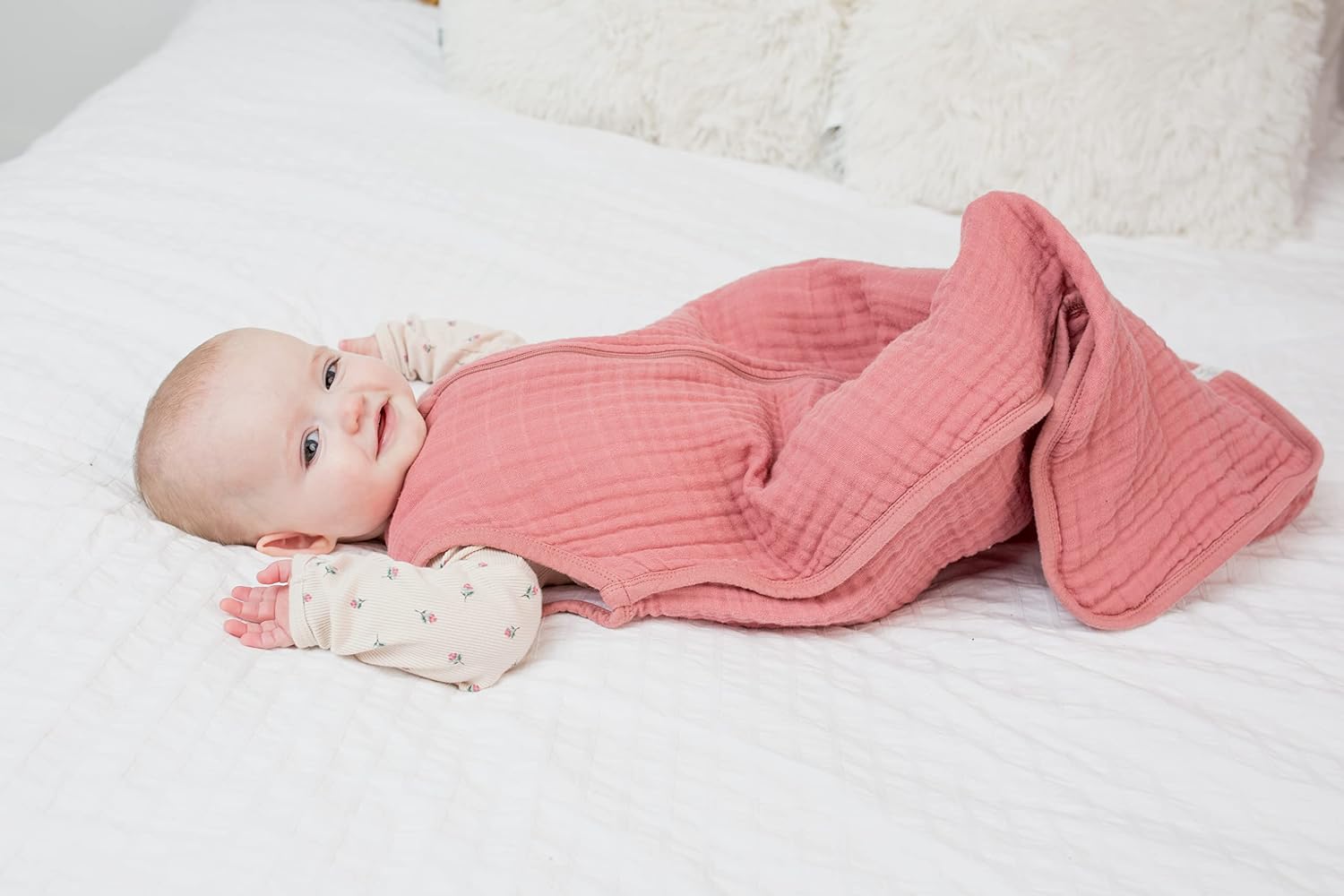 Lulujo Baby Sleep Sack Wearable Blanket 100% Cotton Sleeveless with Zipper Closure