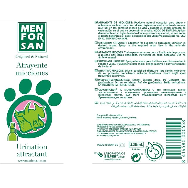 Foto 2 de 6 de Menforsan Atrayente De Micciones Perros - 125 ml