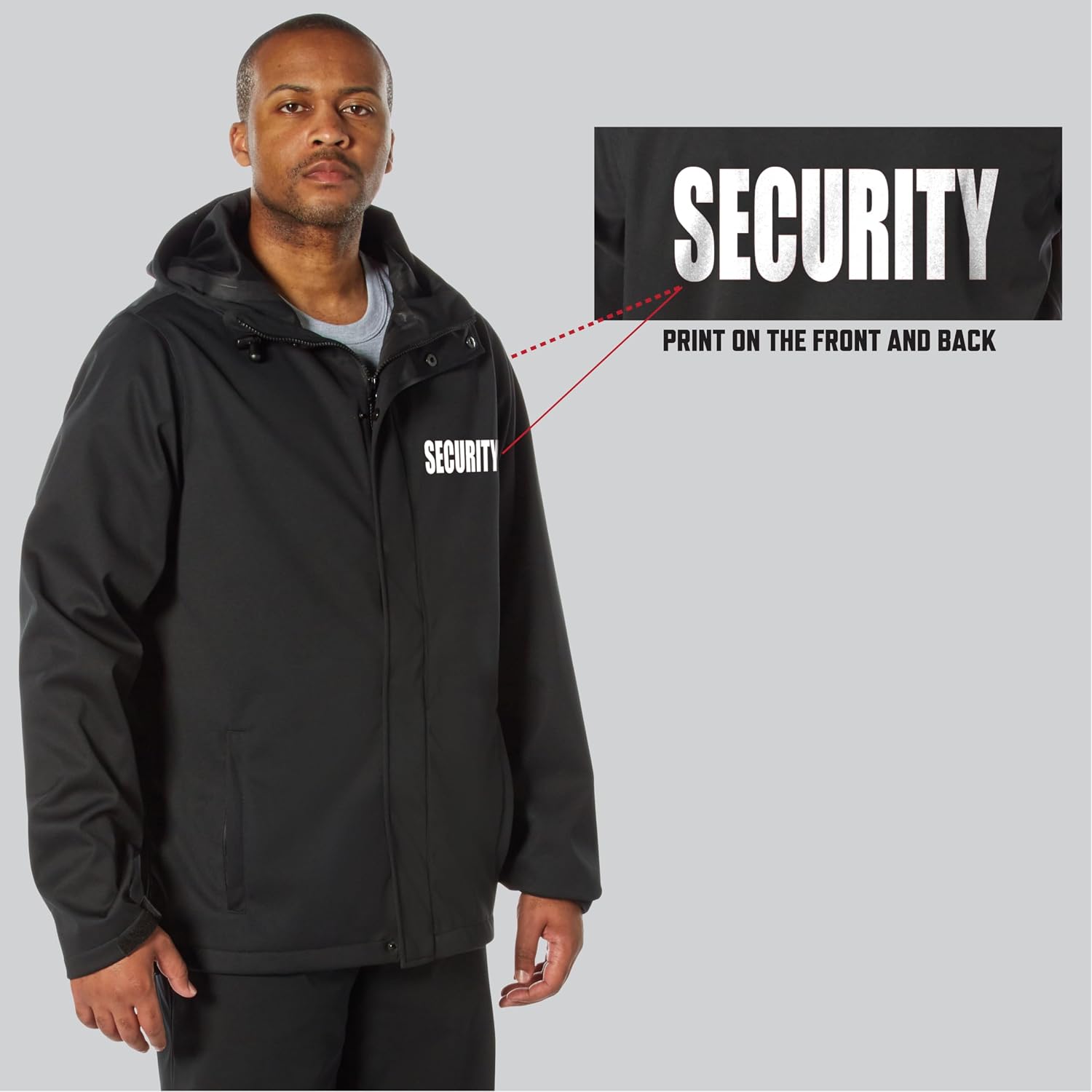 Rothco Shadow Ops Waterproof Security Rain Jacket – Lightweight Uniform Raincoat