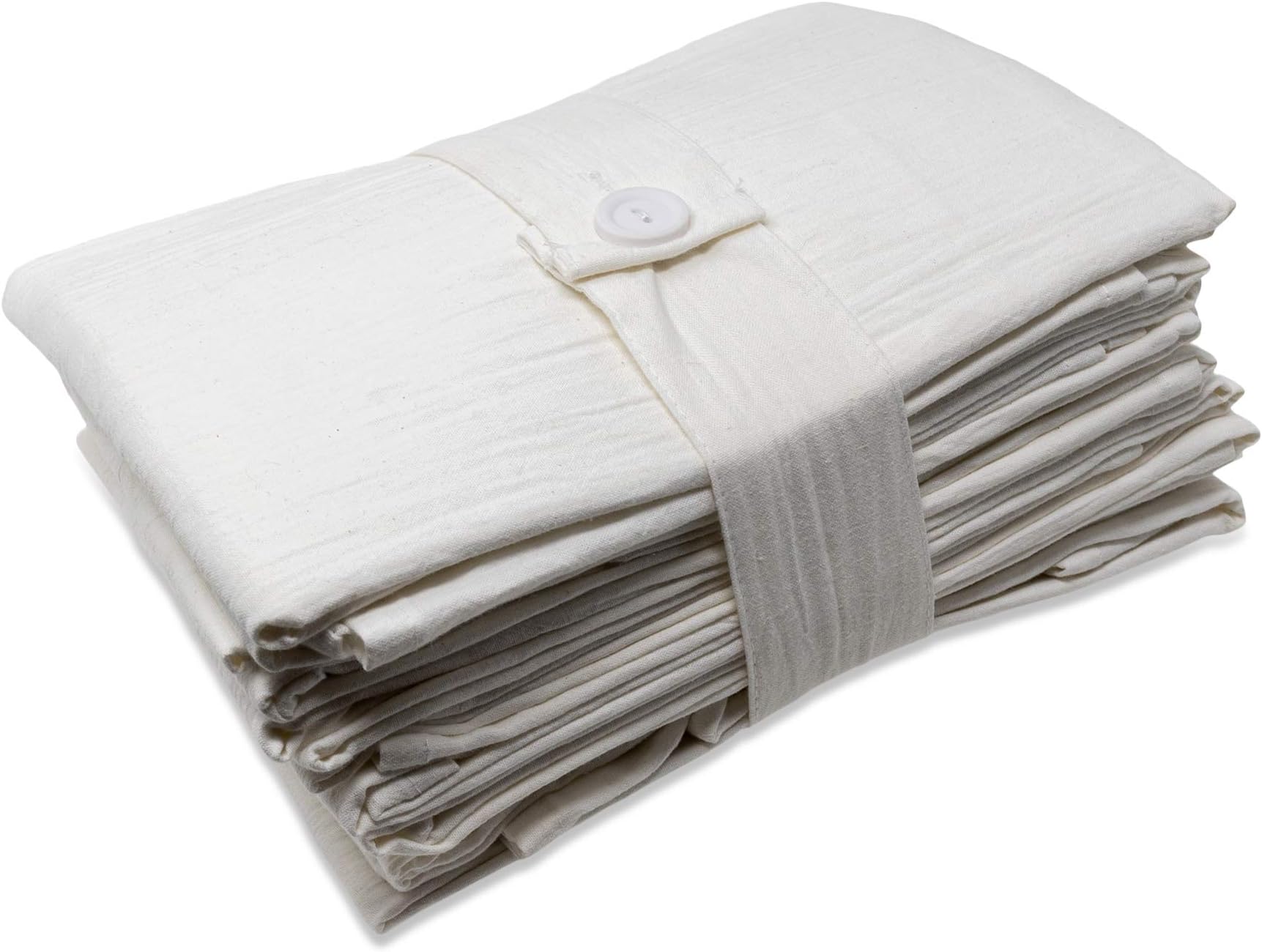 Flour Sack Dish Towels - 12 Pack - Our Soft Flour-Sack Cloth Tea Towel is Made with 100% White Cotton - Every Kitchen Towel is a Large 28x28 Inch Square - Absorbent Natural Fabric