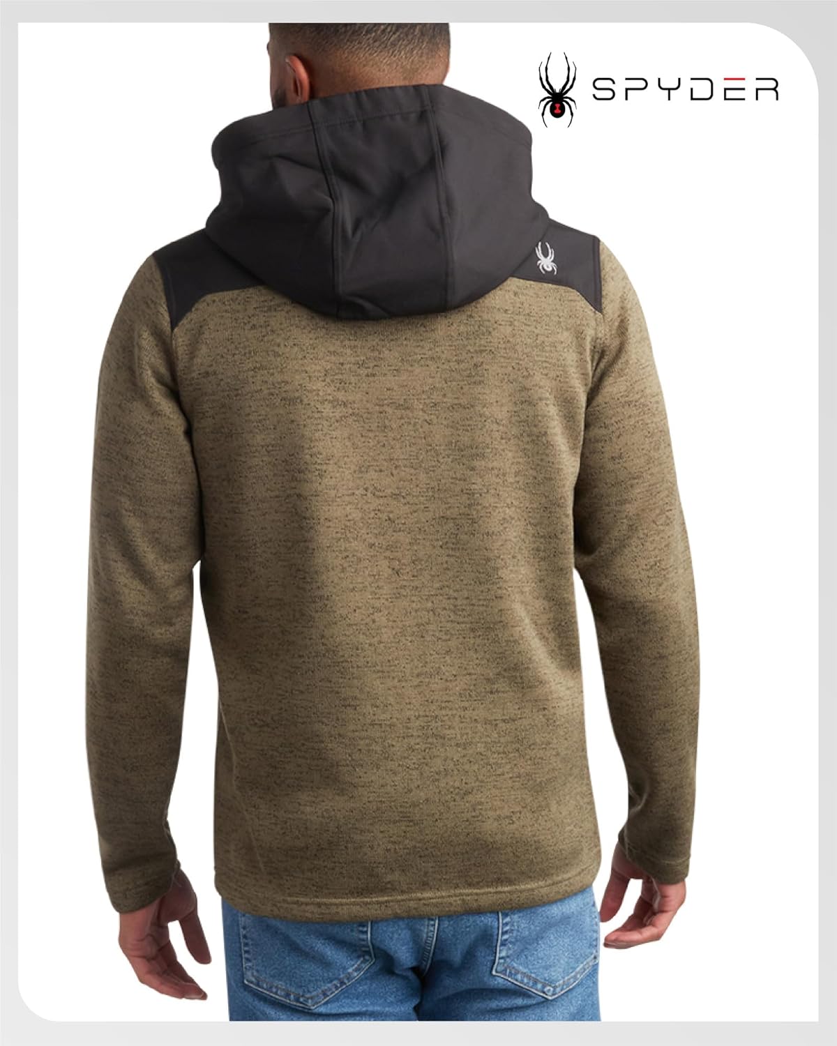 Spyder Mens Fleece Jacket - Lightweight Cozy Full Zip Hooded Jackets for Men - Soft Performance Fleece Hiking Outdoor Jacket - Image 2