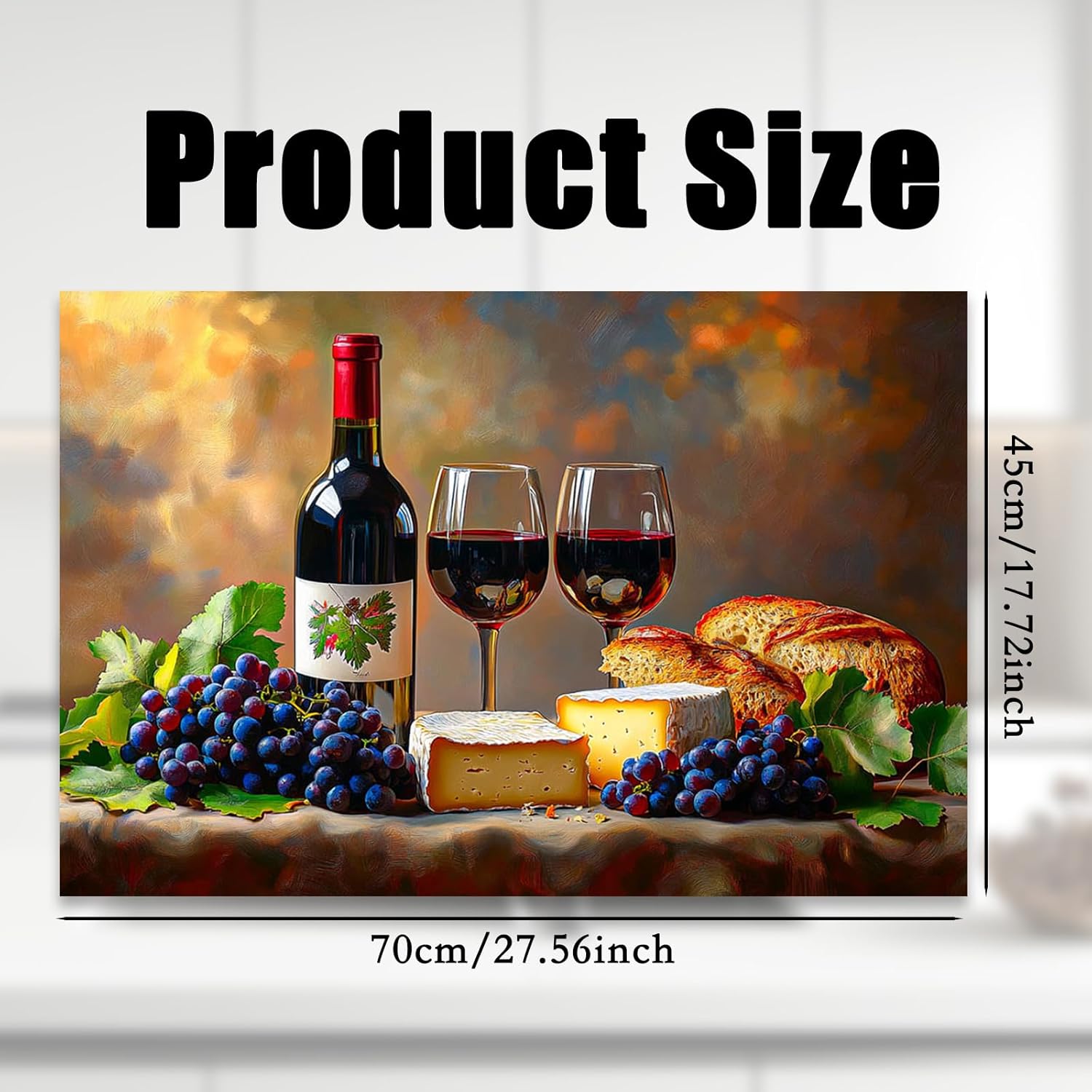 Nuxovilar Peel and Stick Backsplash Vintage Food Pattern Kitchen Backsplash Tile 17.72"x27.56", Peel and Stick Backsplash for Kitchen, Perfect for Dining Area, Wine Bar, Gourmet Space