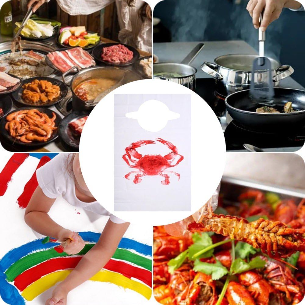 100 Stück Lätzchen, Großpackung, Lustige Lätzchen Für Erwachsene, Ideal Für Krebsessen Und Meeresfrüchtepartys