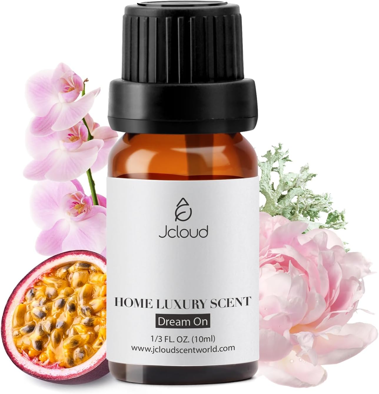JCLOUD Dream On Essential Oil for Diffuser - Hotel Diffuser Oil & Home Luxury Scents - Pure Aromatherapy Diffuser Oil with Passion Fruit, Peony and Orchid, Natural & Pet Safe - 10mL
