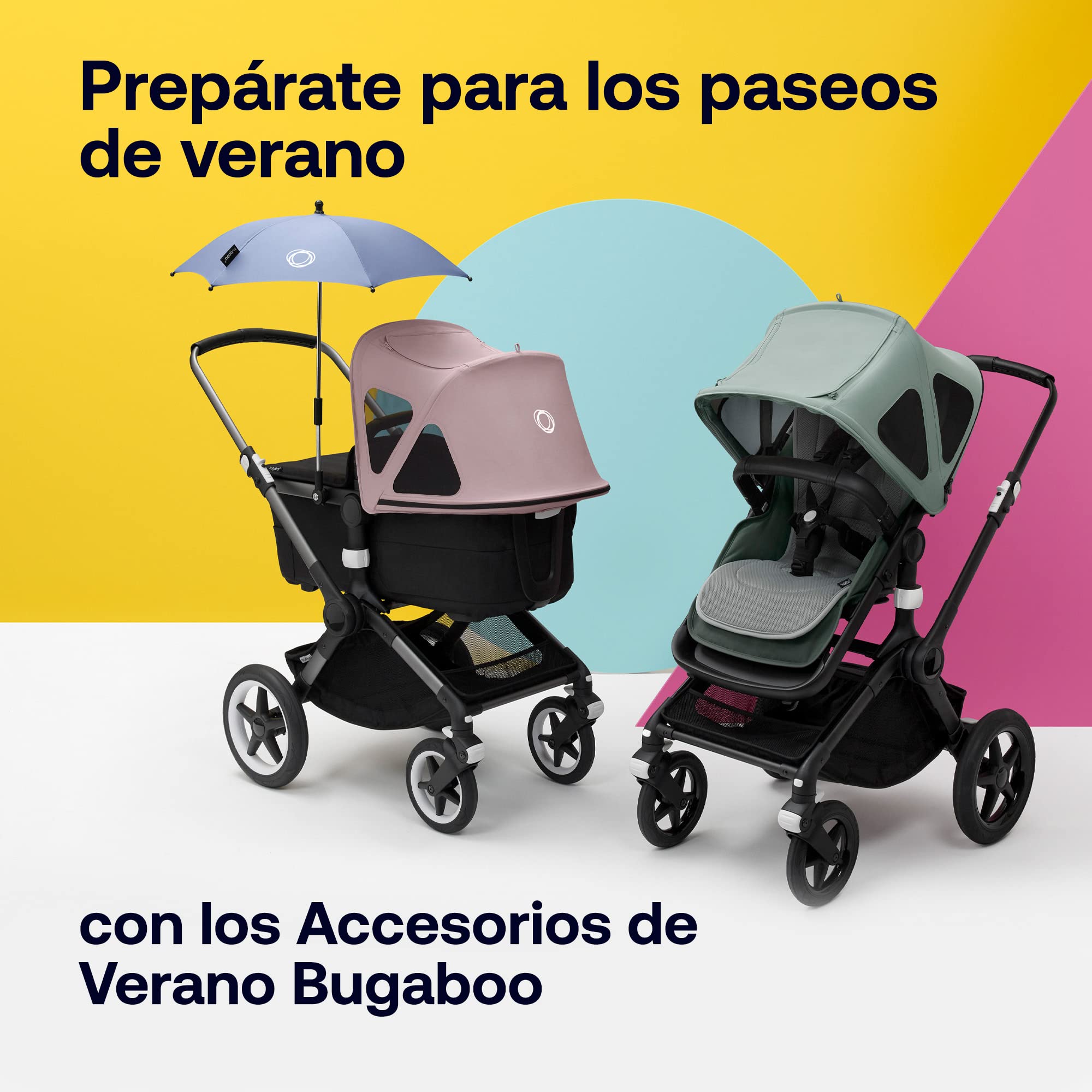 Capota ventilada Bugaboo Donkey, Extensible para una cobertura adicional y una protección solar óptima, Repele el agua, Compatible con Todos los Carritos Bugaboo Donkey, Sunrise Red